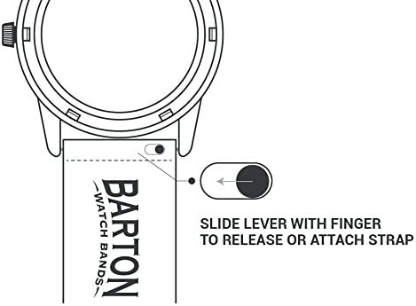 Barton Quick Release - Top Grain Leather Watch Band Strap - Choice of Width - 16mm, 18mm, 19mm, 20mm, 21mm 22mm, 23mm or 24mm