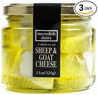 Australian Marinated Sheep & Goat Cheese by Meredith Dairy - 11 Ounces (Pack of 3)