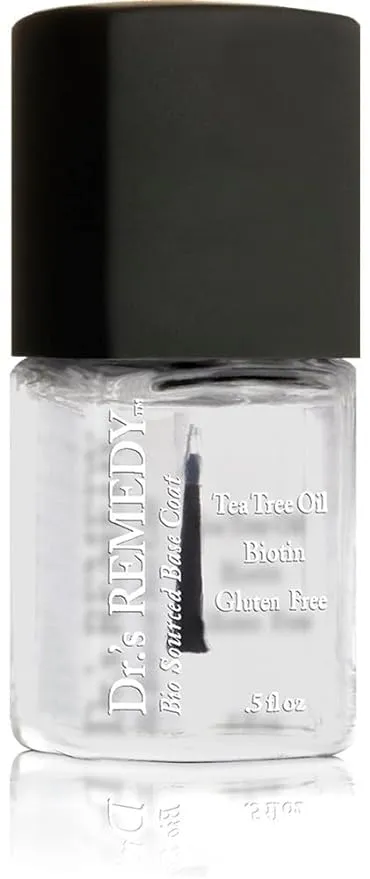 Dr’s Remedy Clear Base Coat Nail Polish Treatment, Organic Non Toxic All Natural Enriched Nail Strengthener and Care - BASIC Base Coat