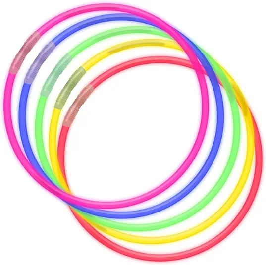 FlashingBlinkyLights Premium 22 Inch Glow Necklaces in Assorted Colors, Bulk Tube of 50 Glow Stick Necklaces