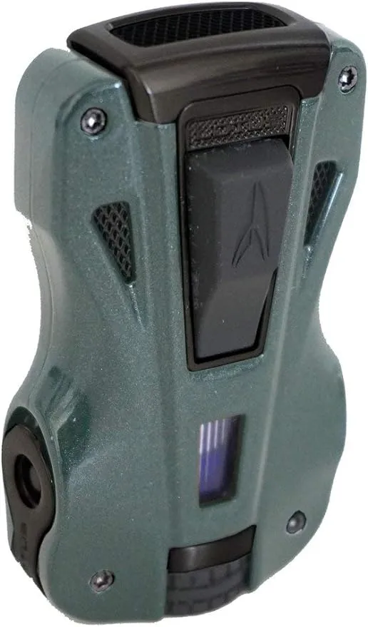 Lotus GT Twin Pinpoint Flame Lighter - Green & Black Matte