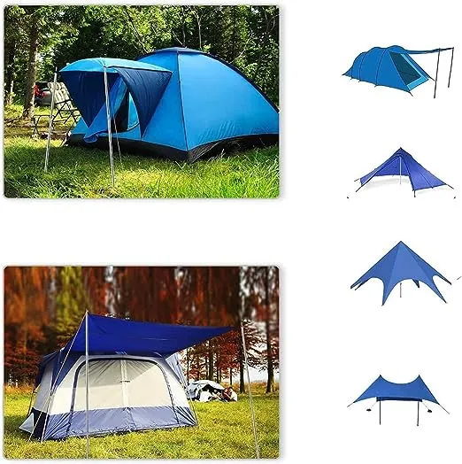 SAN LIKE Tent Pole Telescopic Adjustable tarp Poles for Camping Canopy Awning Shelter Backpacking Hiking -(Adjustable Length - Steel)