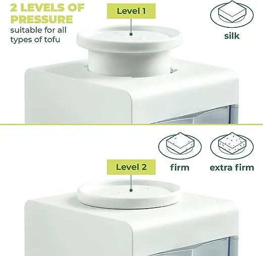 TofuBud Tofu Press - Tofu Presser for Firm or Extra Firm Tofu, Tofu Press Dishwasher Safe - Tofu Maker with Water Drainer Made from Durable Sustainable Materials - Tofu Cookbook Included