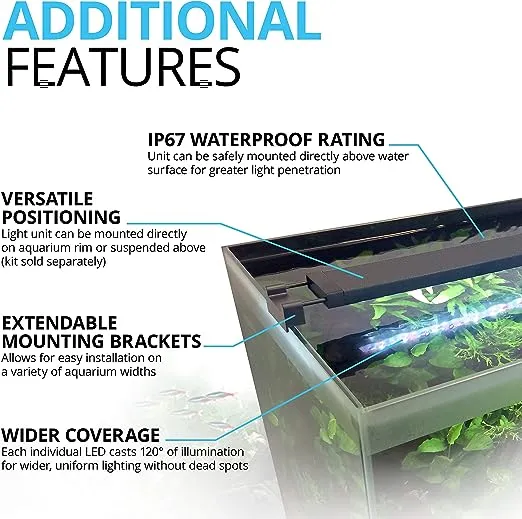 Fluval Plant 3.0 LED Planted Aquarium Lighting, 32 Watts, 24-34 Inches