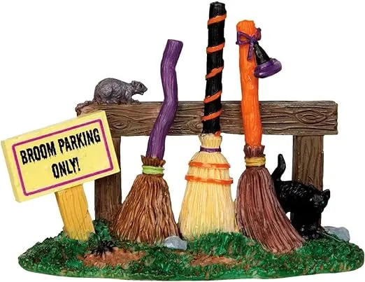 Lemax Spooky Town Broom Parking Rack # 44737