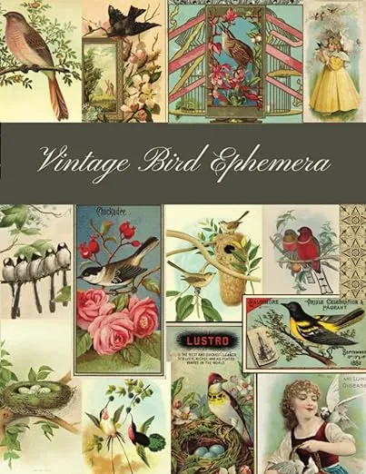 Vintage Bird Ephemera: A Beautiful Collection for Junk Journals, Scrapbooking, Collage and Many Paper Crafts