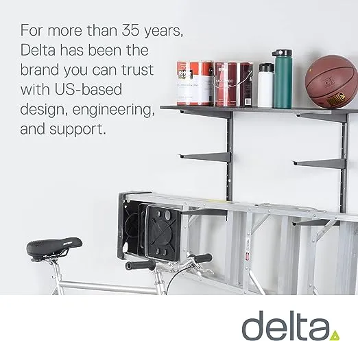 Heavy Duty Wood and Lumber Storage Rack by Delta Cycle, Holds Up to 480 lbs - Easy to Install Mounted Rack with Steel Construction for Indoor & Outdoor Storage Solution for Garage, Basement & Pantry