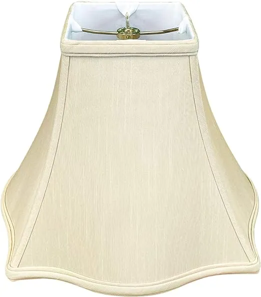 Royal Designs, Inc. Fancy Square Bell Basic Lamp Shade, BSO-702-10BG, 4 x 10 x 8.5, Beige