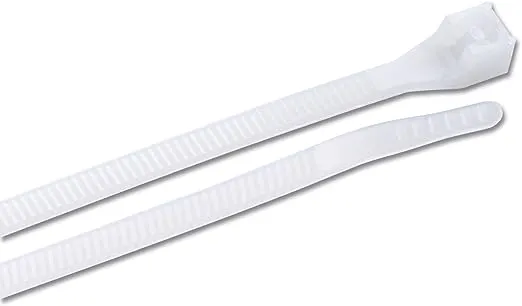 Gardner Bender 46-408 Heavy-Duty DoubleLock Cable Tie, 8 Inch., lbs. Tensile Strength, Wire / Cord Management Industrial and Household Use, Nylon Zip Tie, 100 Pk., Natural