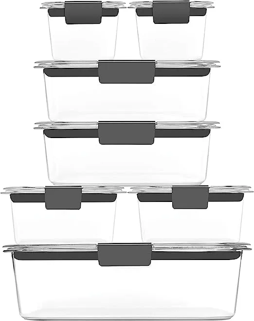 Rubbermaid Brilliance BPA Free Food Storage Containers with Lids