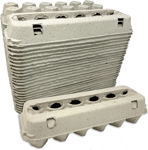 Cackle Hatchery Vented Paper Pulp Egg Cartons Holds 1 Dozen Chicken Eggs (24 Pack)