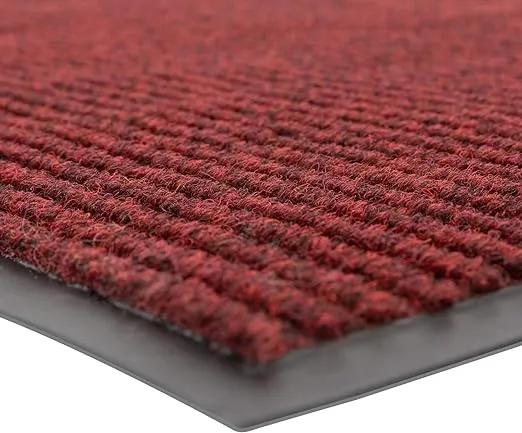 Notrax 109 Brush Step Carpeted Entrance Mat for Home or Office, 3' X 5', Red/Black, 109S0035RB