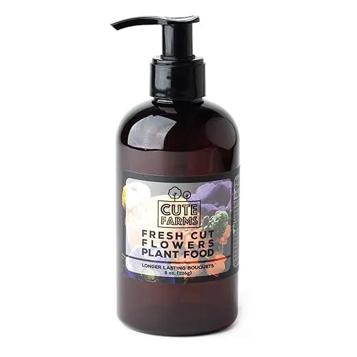 Fresh Cut Flower Food for Longer Lasting Blooms | Gentle Plant Food Concentrate (8 oz. Bottle)