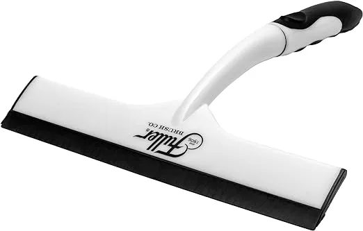 Fuller Brush Easy Grip Handheld Squeegee - For Shower Walls, Doors, Tub Surfaces, Windows, Mirrors & Windshields - ThermoPlastic Rubber Blade - Comfort Grip Handle with built-in finger groove