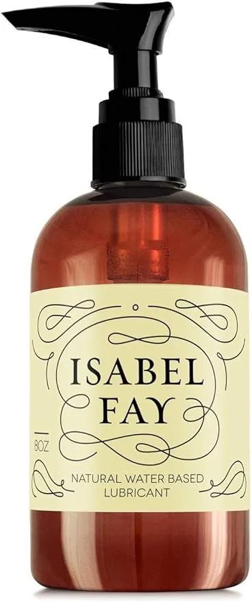 Isabel Fay Natural Water Based Personal Lubricant for Sensitive Skin, No Parabens, No Glycerin, 8 oz
