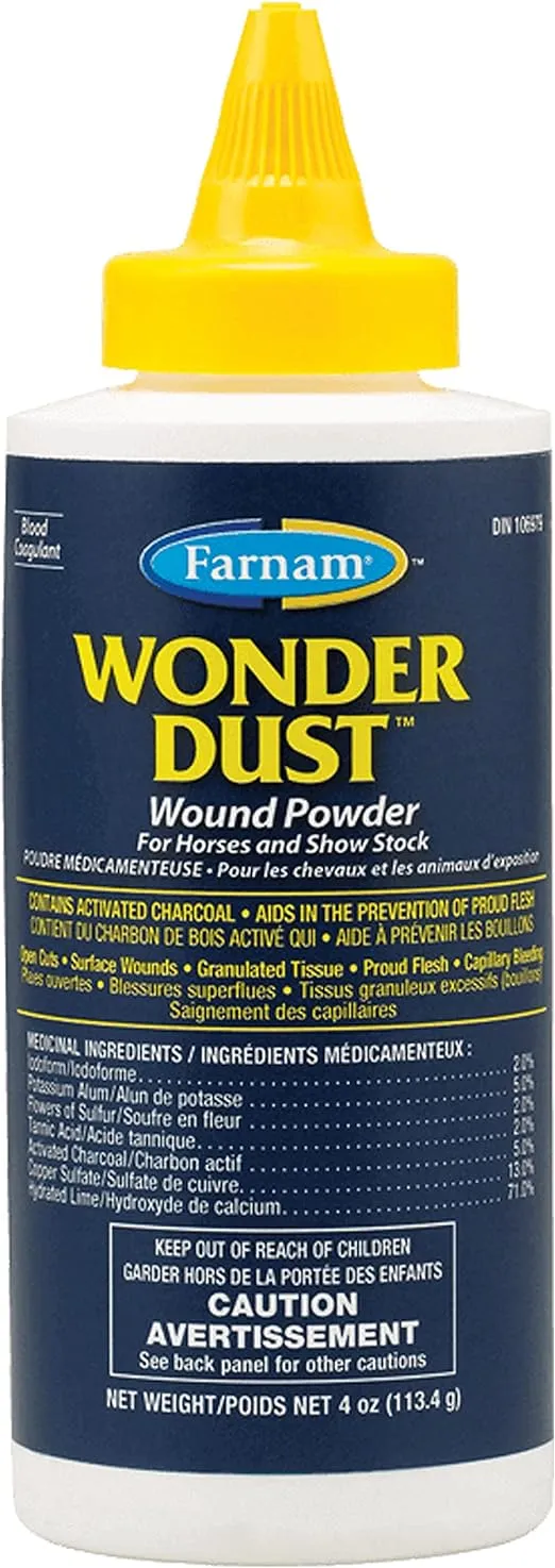 Farnam Wonder Dust Wound Powder for Horses and Show Stock, 4 Ounces