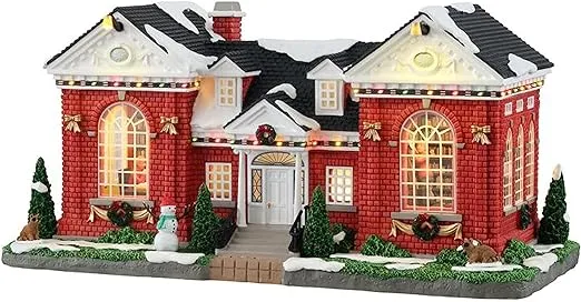 Lemax Village Collection Public Library, with 4.5V Adaptor