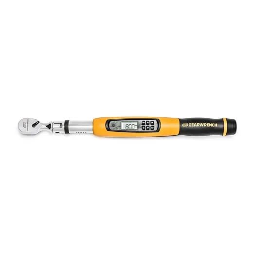 GEARWRENCH 3/8" Flex Head Electronic Torque Wrench with Angle, 10-100 ft/lbs. - 85078