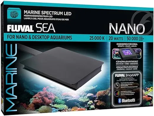 Fluval SEA Marine Nano LED Aquarium Lighting with Bluetooth, 20 Watts,Glass