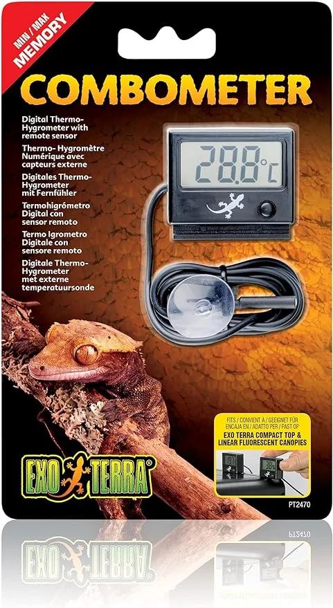 Exo PT2470 Terra Combometer, Kombination aus Thermometer und Hygrometer, digital, mit Fernsensor