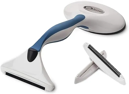 Gleener Battery-Free Fabric Shaver & Lint Brush | Ultimate Fuzz Remover | Adjustable Depiller Lint Remover for Clothing & Furniture (Slate Blue)