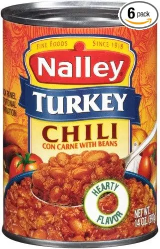 Nalley Turkey Chili Con Carne with Beans (Pack of 6)
