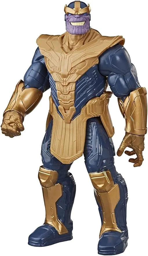 Avengers Marvel Titan Hero Series Blast Gear Deluxe Thanos Action Figure, 12-Inch Toy, Inspired by Marvel Comics, for Kids Ages 4 and Up