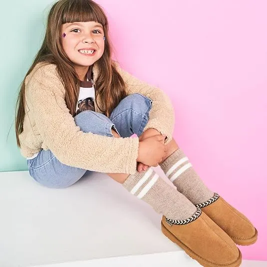 BEARPAW Tabitha Youth Slipper | Youth's Slippers | Youth's Shoes | Comfortable & Light-Weight