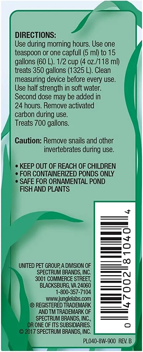 Jungle PL040-8W Pond Water Clear, 8-Ounce, 236-ml