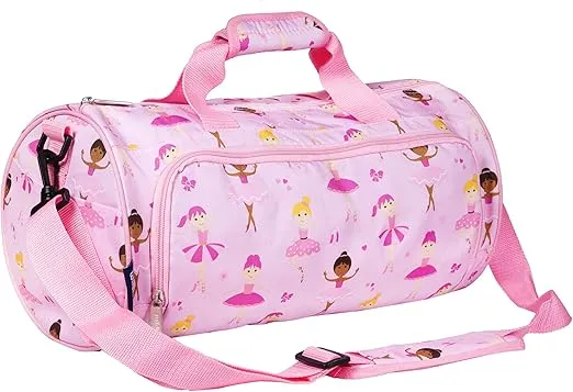 Wildkin Kids Dance Bag for Boys and Girls, Ideal Size for Ballet Class and Dance Recitals, 600 Denier Polyester Dance Duffel Bags Measures 17 x 8.5 x 8.5 Inches (Ballerina)