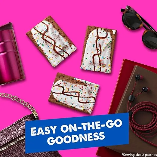 Pop-Tarts Toaster Pastries, Breakfast Foods, Kids Snacks, Frosted Hot Fudge Sundae (96 Pop-Tarts)