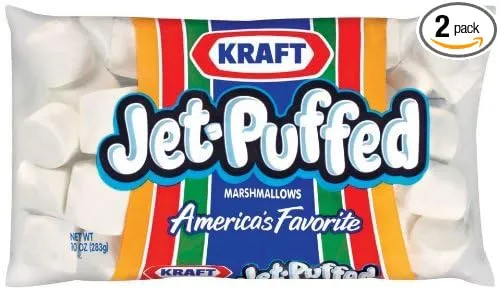 Kraft Jet-Puffed Original Large Marshmallows, 10 oz Bag (Pack of 2)