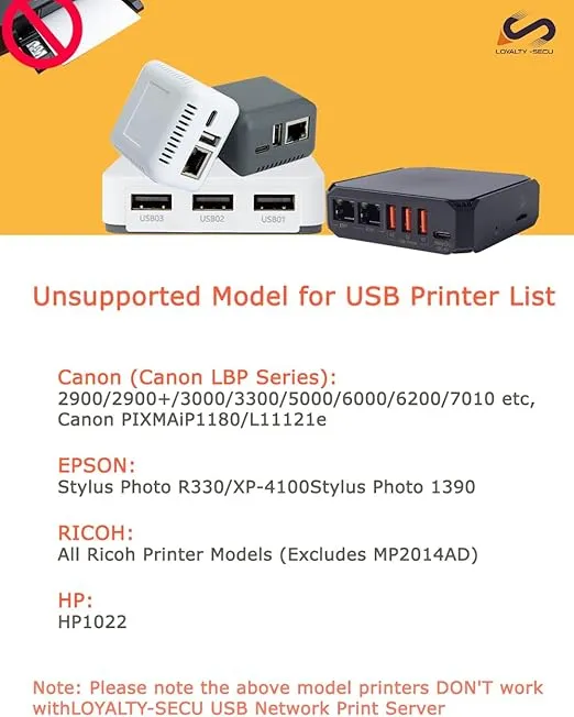 Bluetooth USB Print Server - Wireless Printer Sharing for Windows & Android - Supports LAN and Bluetooth Printing, Multi-User Access, and Broad File Format Compatibility