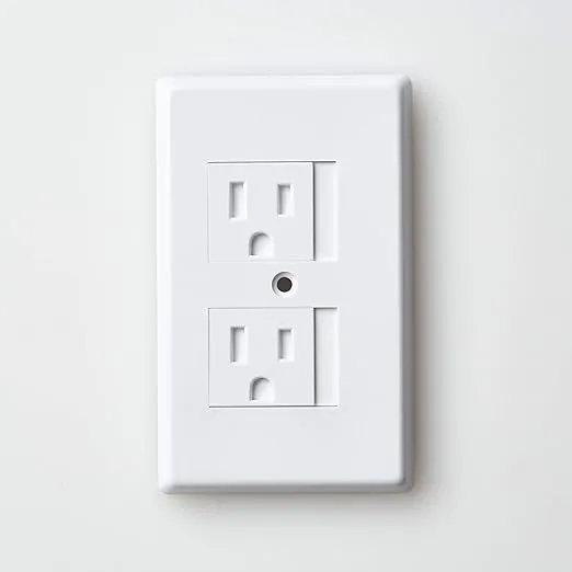 Mommy's Helper Safe Plate Self Closing Electrical Outlet Covers, Baby Proofing Safety Wall Socket Plate, Automatic Sliding Cap Cover Standard Wall Outlet Cover, White