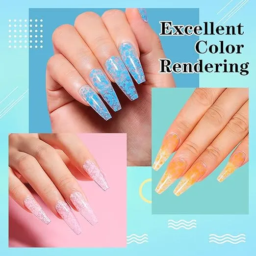 AIMEILI Poly Nail Extension Gel 6 Colors Glow in the Dark Poly Nail Enhancement Nail Art Design DIY Salon Nail At Home Gift for Women Nail Gel Kit - 10
