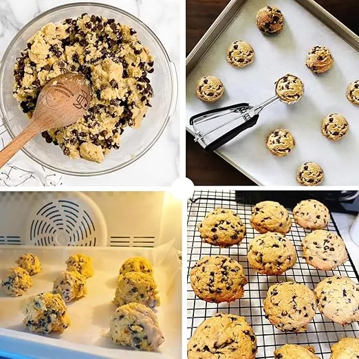 Mini Cookie Scoop 1 Tsp, Extra Small Cookie Scoop, 1 teaspoon Cookie Dough Scoop, Melon Baller Scoop, Ice Cream Scoop, Comfortable Grip, Non-Slip