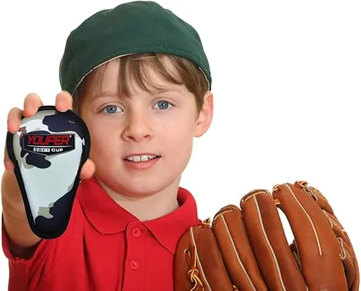 Youper Boys Youth Soft Foam Protective Athletic Cup (Ages 7-12), Kid Athletic Cup for Baseball, T-Ball, Football