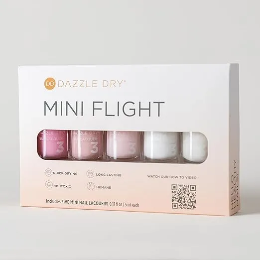 Dazzle Dry Mini Flight - French Manicure - 5 Mini Lacquers