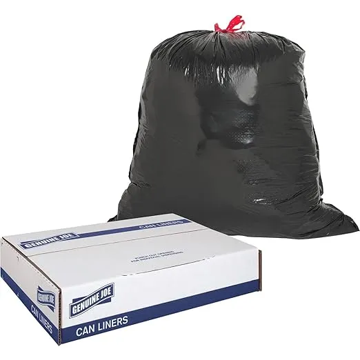 Genuine Joe 01230 Trash Can Liners 30 Gal. 1.05 mil 30-Inch x32-Inch 42/BX BK