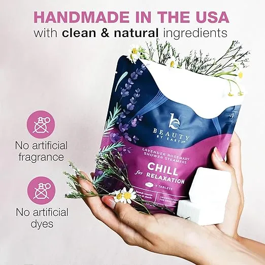 Shower Steamers Aromatherapy - USA Made with Natural Ingredients & Lavender Oil, Large Shower Bombs for Stress Relief, Luxury Stocking Stuffers for Mom, Relaxation Gifts for Women & Men