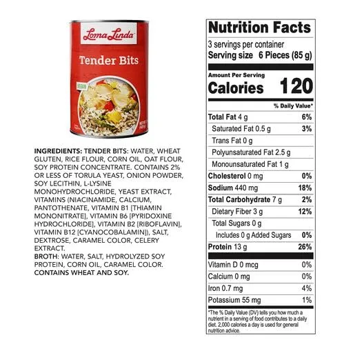 Loma Linda - Plant-Based Meats (Tender Bits (15 oz.), 12 Pack)