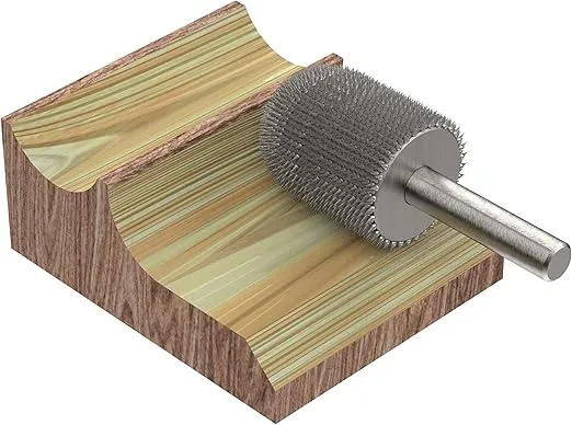 Kutzall Extreme Ball Nose Rotary Burr 1⁄4" Shaft, Very Coarse - Woodworking Attachment for Bosch, DeWalt, Milwaukee. Abrasive Tungsten Carbide 3⁄4"(19mm) Dia. X 1-1⁄8"(28.5mm) Length, BNX-34C
