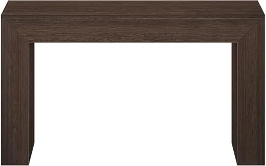 Plank+Beam Grand Console Table, 56 Inch Solid Wood Modern Sofa Table, Narrow Entryway Table for Hallway, Behind The Couch, Living Room, Foyer, Walnut Wirebrush