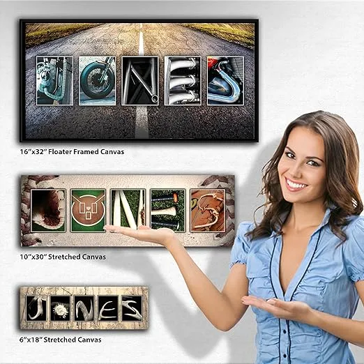 Personal-Prints SOFTBALL Personalized Dรฉcor or Gift for the Softballer, Softball Coach, or League | Customized Softball Name Wall Art Gift (6"x18" Stretched Canvas)