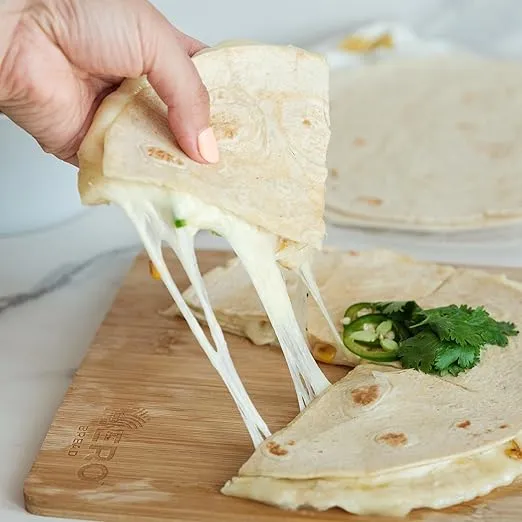 Hero Flour Tortilla Wraps - Soft Net Low Carb Tortillas | High Fiber, 1g Net Carbs & 80 Calories Per Serving (48 Tortillas, 8 Packs of 6)