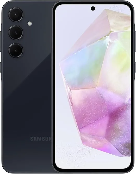 Samsung Galaxy A35 5G + 4G LTE (128GB + 8GB) (Tmobile Mint Tello & Global) Unlocked GSM SM-A356E/DS 6.6" 120Hz 50MP Triple + (25W Wall Dual Charger) (Awesome Navy 1. Year Latin America)