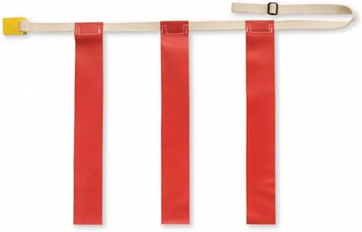 TRIPLE THREAT Flag Football Belts, Red, Medium (EACH)