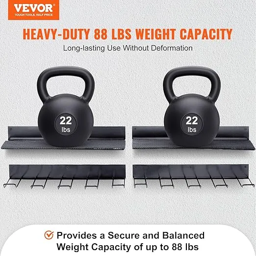 VEVOR Power Tool Organizer, 4 Slot, 2 Layers, 2 Pack Cordless Drill Holder Wall Mount, Battery Charging Station Storage Rack, Multi-Function Garage Organization, Heavy Duty Metal Shelf for Screwdriver