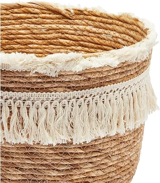 Okuna Outpost Woven Baskets for Storage, Round Basket (2 Sizes, 2 Pack)