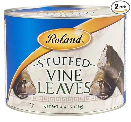 Roland Foods Dolmas, Stuffed Vine Leaves With Rice and Spices, Specialty Imported Food, 4.4 Pound Can, Pack of 2